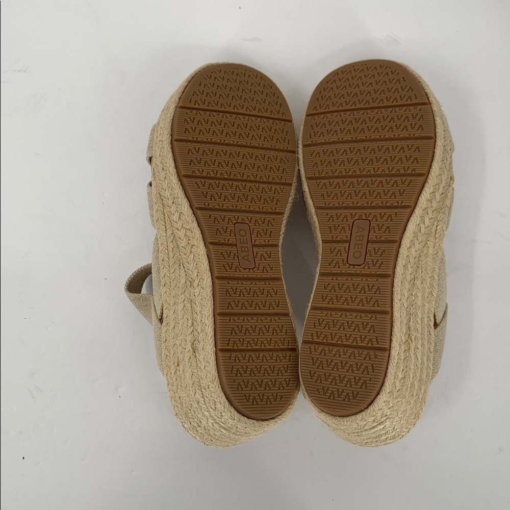 ABEO Riviera Stretch platform wedge espadrille sandal shoe linen strappy new 5 - Picture 8 of 8